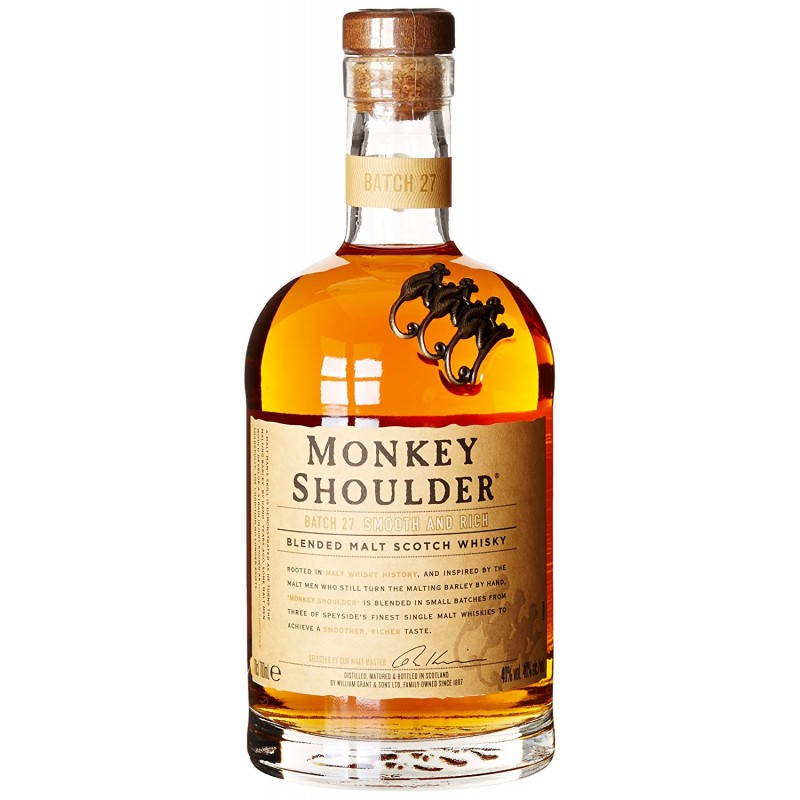 Bottle of Monkey Shoulder malt whisky 3mk