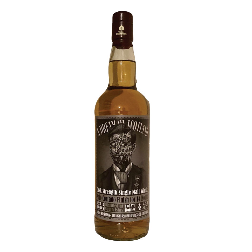 Bottle of A Dream of Scotland-South Islay 12 Years Old Palo Cortado Finish Cask Strength Independent Bottlers