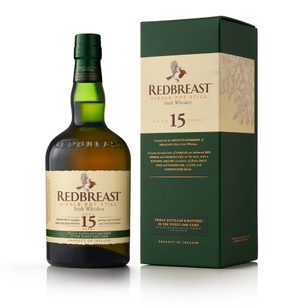Bottle of RedBreast 15 YO Single Pot Still Irish Whiskey with giftbox 3mk