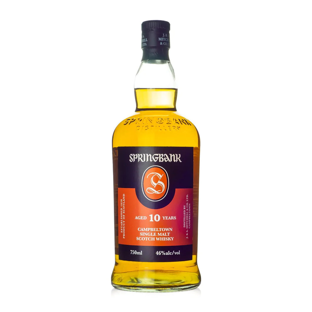 Bottle of Springbank 10 Year Old whisky 3mk