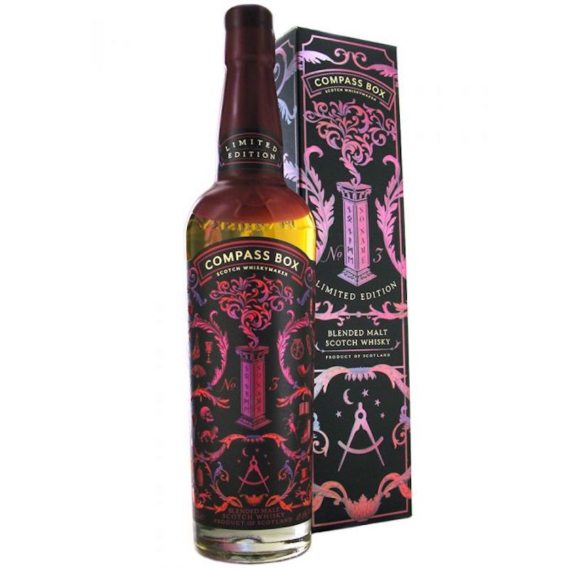 bottle of compass box no name number 3 whisky with giftbox 3mk