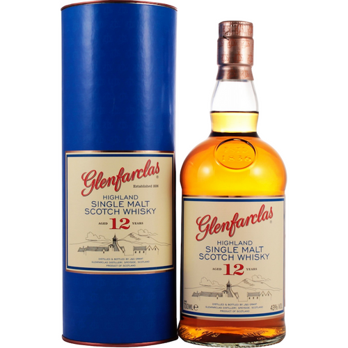 bottle of glenfarclas 12 whisky with giftbox 3mk