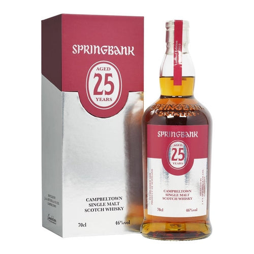 Bottle of Springbank 25 Single Malt Whisky with giftbox 3mk