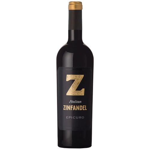 bottle of Italian ZINFANDEL Epicuro 2018 red wine 3mk